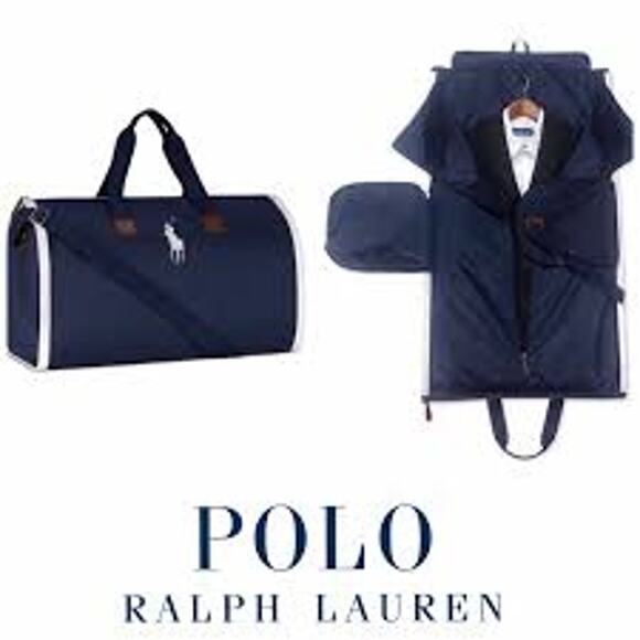 Polo Ralph Lauren Other - Polo Ralph Lauren Duffel Garment Bag Canvas Sports Gym Travel Carryon Weekender